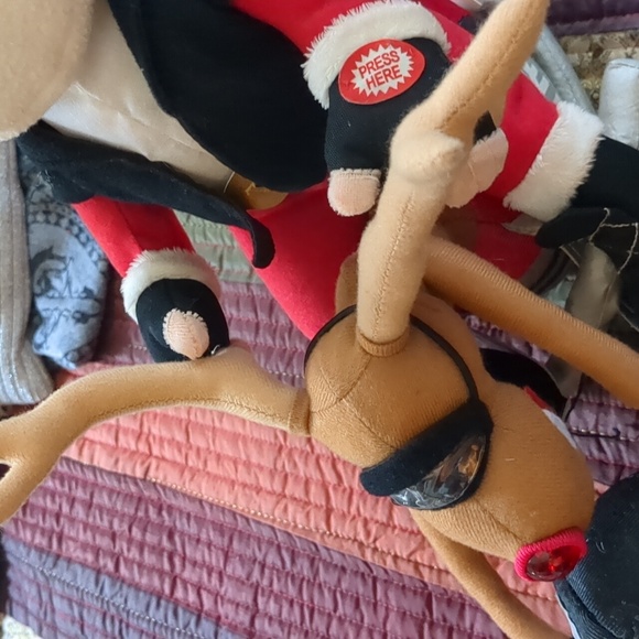 BEVERLY HILLS TOY CO* motorcycle Santa singing engine revving Santa is coming to - Picture 6 of 11